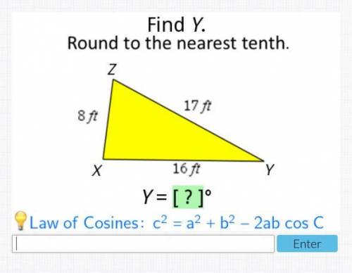Find Y. Round to the nearest tenth.