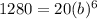 1280=20(b)^6