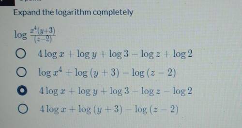 How to expand the logarithm​