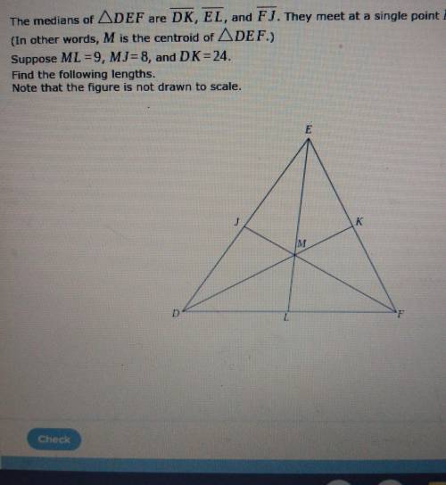 Does anyone know how to solve this? ​ I have to find lengths FJ, DM, and EM