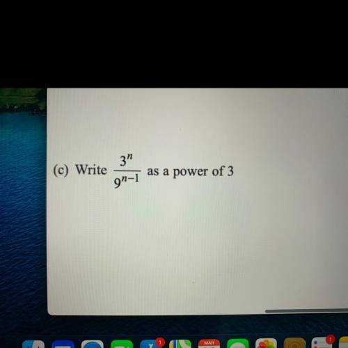 Write 3^n/9^n-1 as a power of 3
