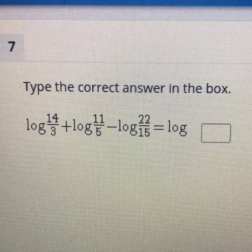 Type the correct answer in the box.
log +log -10823= log