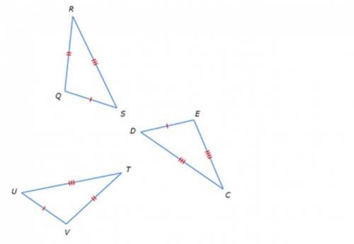 Need help with the correct answer please! Thank you. Which two triangles are congruent by the SSS T