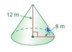PLEASE ANSWER ASAP! Find the volume of the cone. Round your answer to the nearest tenth.