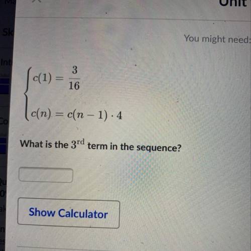 What is the 3rd term in the sequence?