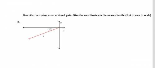 Describe the vector as an ordered pair. Give the coordinates to the nearest tenth. (Not drawn to sc