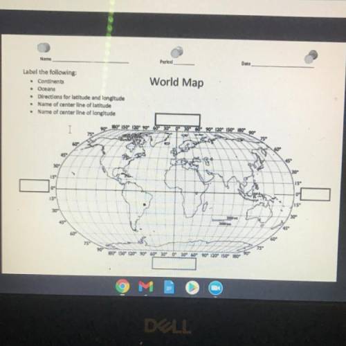 World map Handout 
It’s due soon