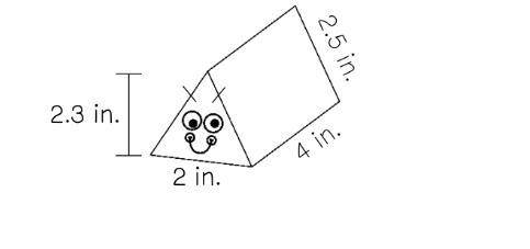 Jake has a block shaped like the prism shown in a set of toys. Find the total surface area of the b