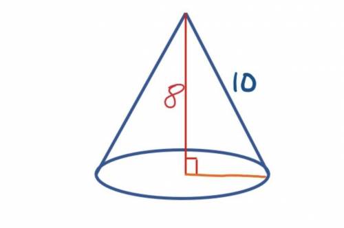 Help please-

Question 1 : Find Surface area of the cone atached below and use 3.14 for PiQuestion