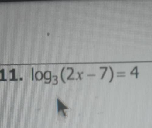 PLEASE HELP!log Subscript 3 (2x-7)= 4​