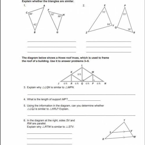 Angle angle similarity worksheet, I need help with the answers on this worksheet. Pls help