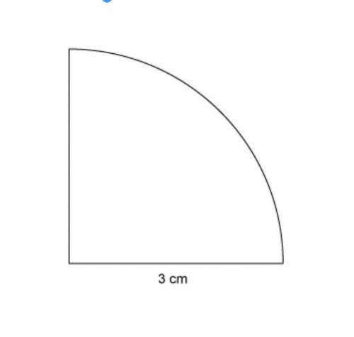 This figure is 14 of a circle.

What is the best approximation for the perimeter of the figure?
Us