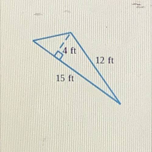 Find the area of the triangle below plssss