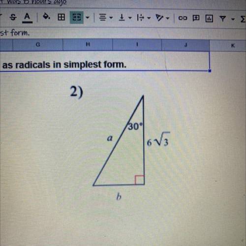 Can someone help? Please show work! Pythagorean theorem and special right triangles