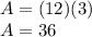 A=(12)(3)\\A=36