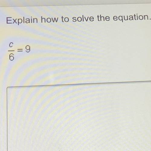 Explain how to solve the equation.