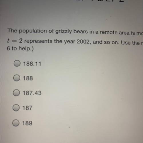 The population of grizzly bears in a remote area is modeled by the function P(t) = (200t - 120)/(t