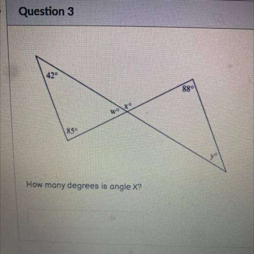 How many degrees is angle x?