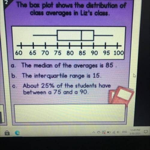 Circle the false statement and rewrite the statement as true in the white box. Need help with the a