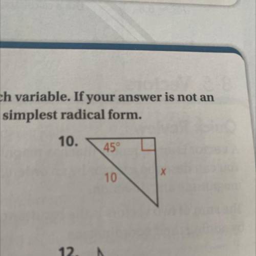 Find the value of each variable if your answer is not an integer expresses it in simplest radical f