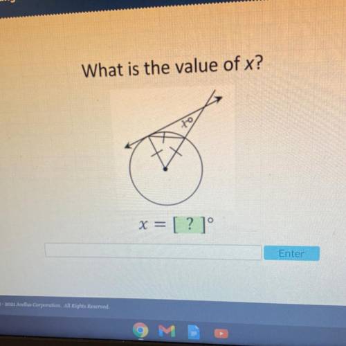 PLEASE HURRY! 15 points
What is the value of x?
x°