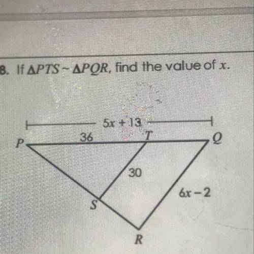 How do I find x on this ?