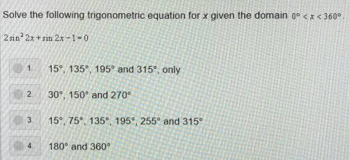 Solve the following trigonometric equation: