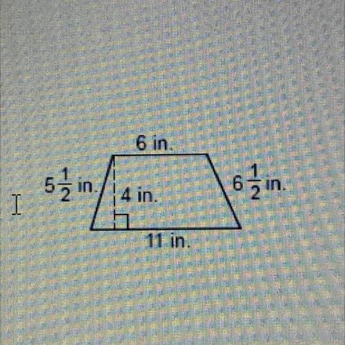 Please help me find the area and perimeter of the trapezoid.