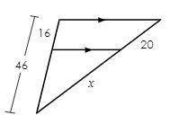 Solve for xx. Round to the nearest tenth if necessary.