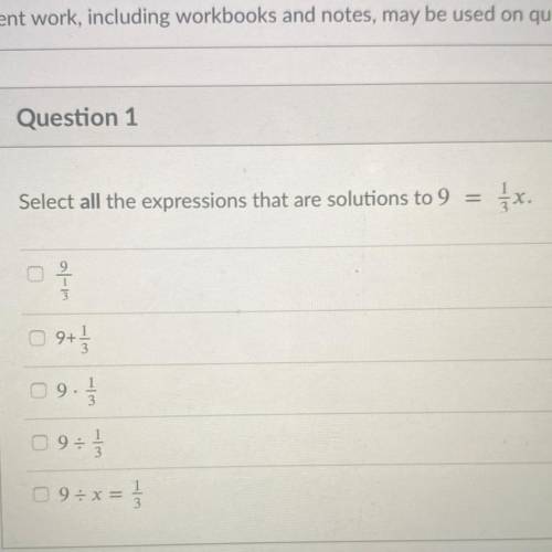 Select all the expressions that are solutions to 9 = 1/3x