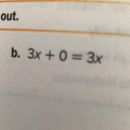 3x + 0 = 3x 
Need help