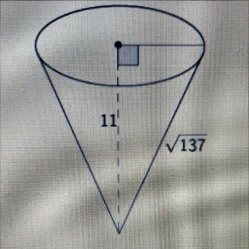 Help pls! Determine the volume of the cone.

Find the dimensions of a cone SIMILAR to the one give