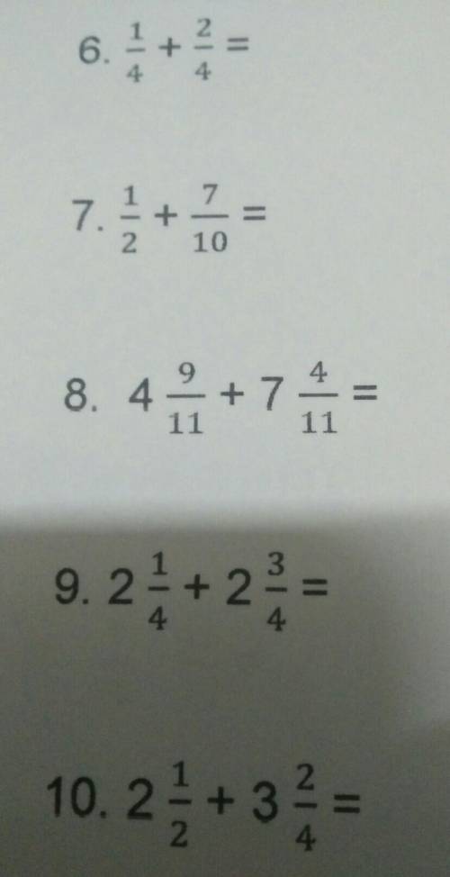 Add the following. Write the answer in its simplest form. show your solutions.​