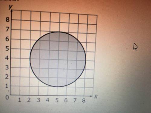 What is the approximate circumference of the
circle below?