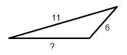 Which could NOT be the length of the unknown side of the triangle?