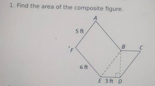 Find the area of the composite figure what is the area i need help.​