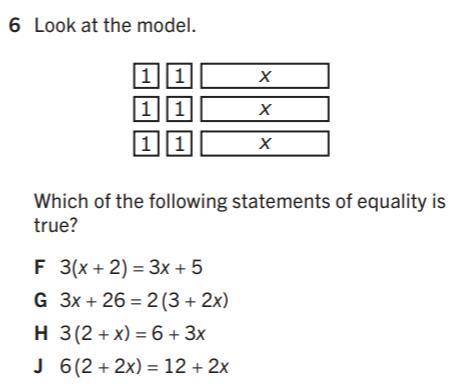 (help?)
Look at the model.
Which of the following statements of equality is true? [png]