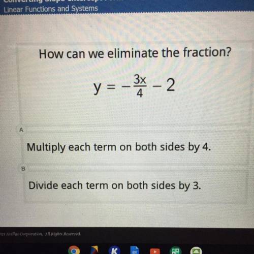 How can we eliminate the fraction?
y = - - 2