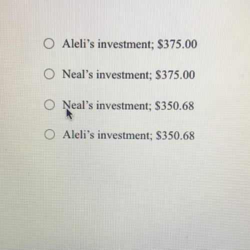 Neal deposited $5,000 into an account that earns 6.5% simple annual interest. Aleli deposited $5,00