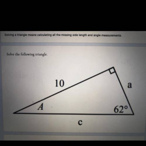 PLEASE HELP I NEED TO PASS THIS if u help)

what is the length of A? (round to the neares