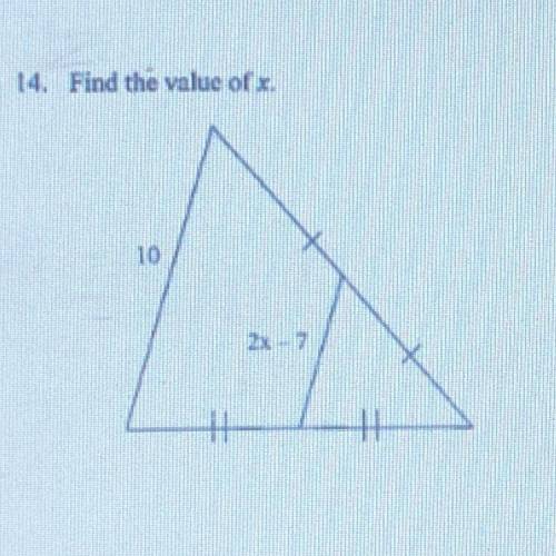 Triangles
14. Find the value of x.
