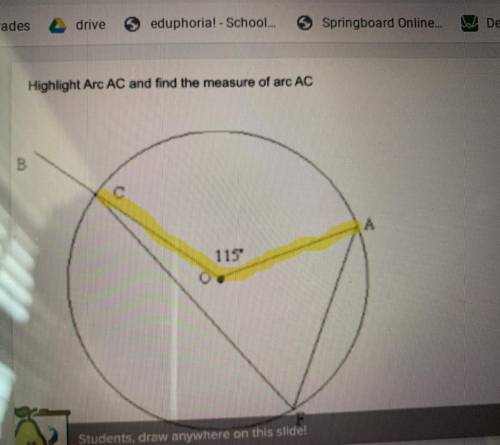 Find the measure of AC