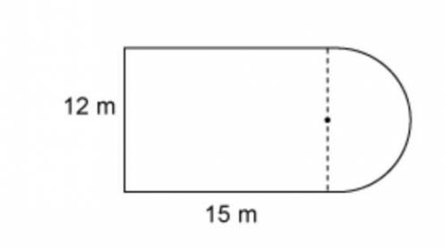 Pls help

This figure consists of a rectangle and semicircle.What is the perimeter of this figure?