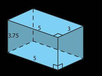 What is the volume of this prism?

A) 63.0 cubic units
B) 56.3 cubic units
C) 31.5 cubic units
D)