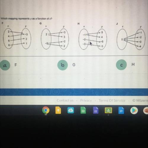 Which mapping represents y as a function?