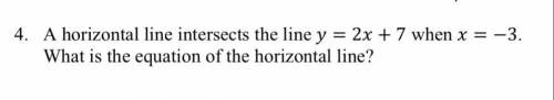 What is the equation of the horizontal line?