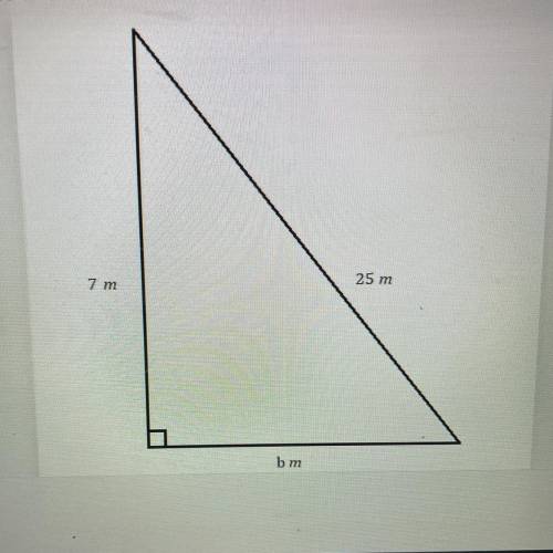 Calculate the value of b in the triangle below