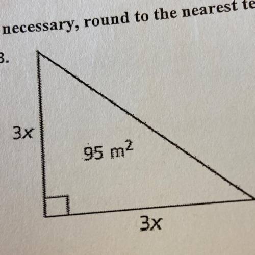 Find the value of X for the square and the triangle. If necessary, round up to the nearest tenth.