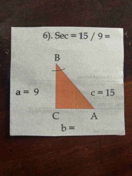 Hola ayuda por favor. 
Encontrar funciones trigonométricas en un triángulo rectángulo