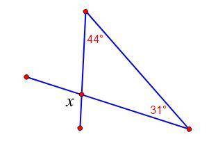 What is the measure of ∠x?